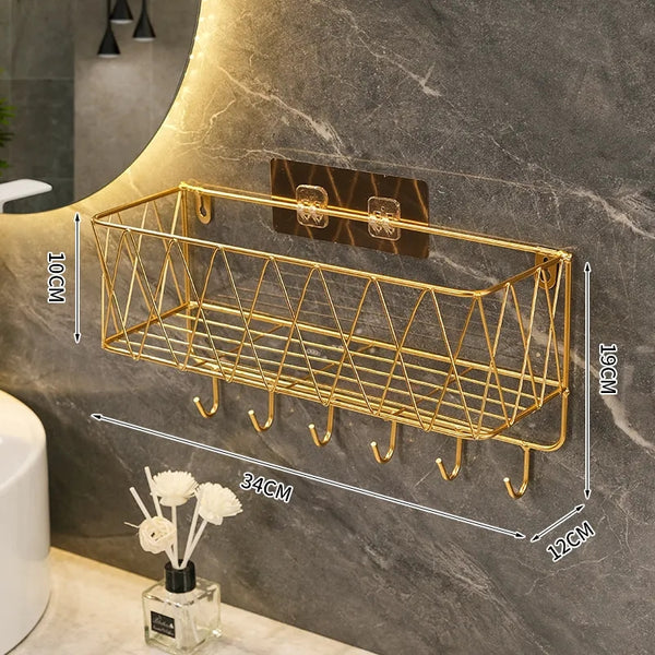 Classic bathroom shelf rack organizer