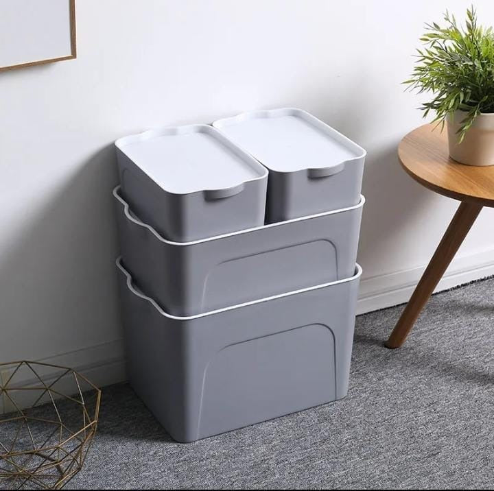 Home Storage Organizer with Lid and Handle (For Home, office, Clothes, Food,etc)