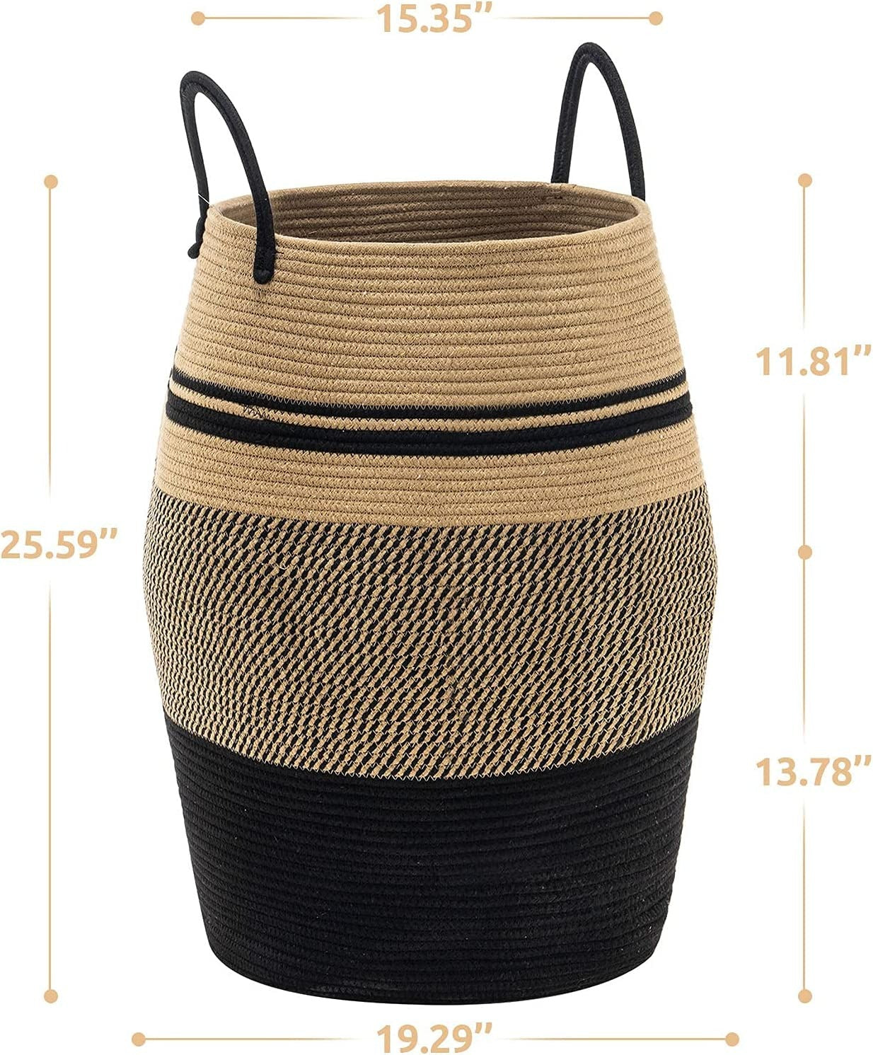 Woven Cotton Rope Laundry Hamper Basket