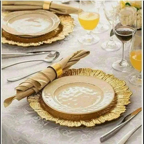 Classy Golden Charger Plates Homelux Kenya