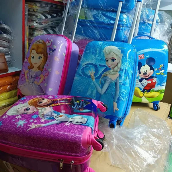 Cartoon themed kids trolley bags