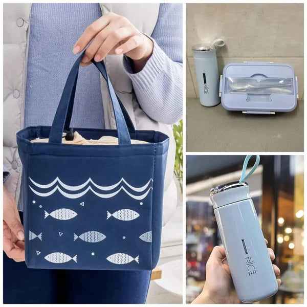 3in 1 Lunch bag/box/cup combo