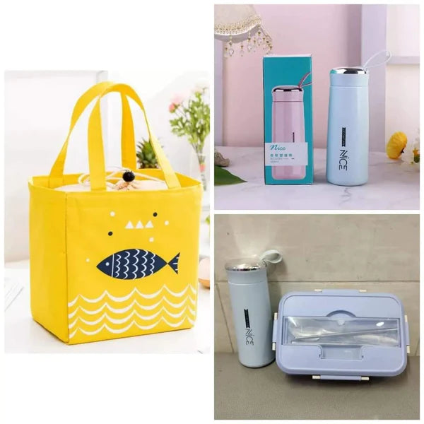 3in 1 Lunch bag/box/cup combo