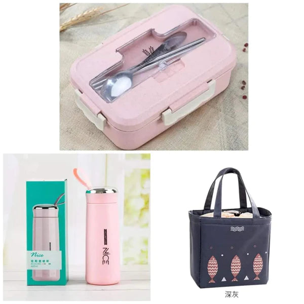 3in 1 Lunch bag/box/cup combo