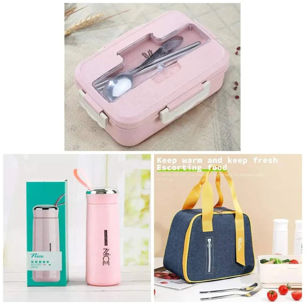3in 1 Lunch bag/box/cup combo