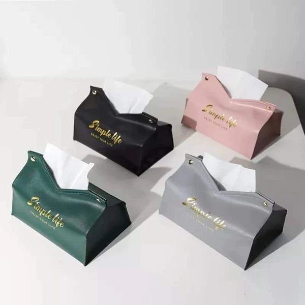 Leather serviette holder