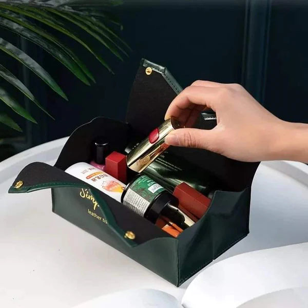 Leather serviette holder