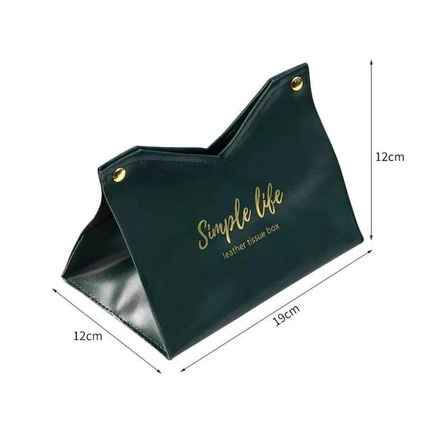 Leather serviette holder