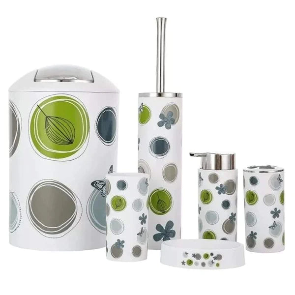 6pcs Printed Bathroom Accessories Set