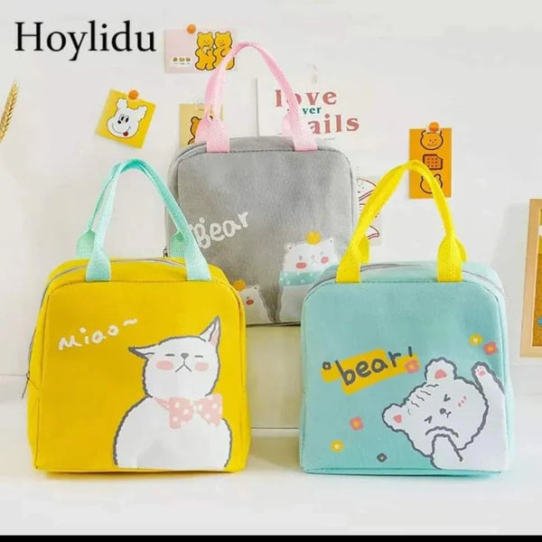 Cartoon Themed Insulated Lunch Bags