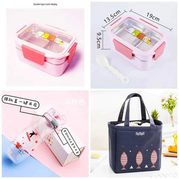 Quality Lunch Box Set with an Insulated Lunch Bag & 500 ml water bottle