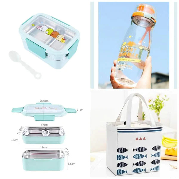 Quality Lunch Box Set with an Insulated Lunch Bag & 500 ml water bottle