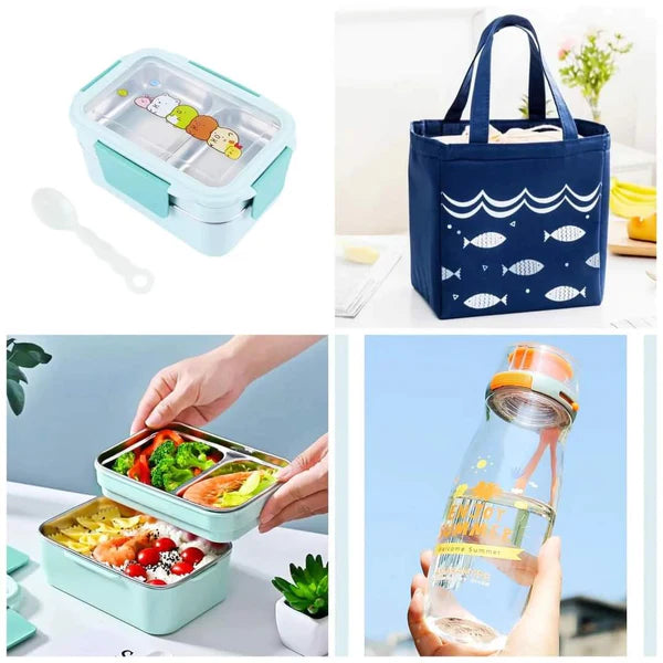 Quality Lunch Box Set with an Insulated Lunch Bag & 500 ml water bottle
