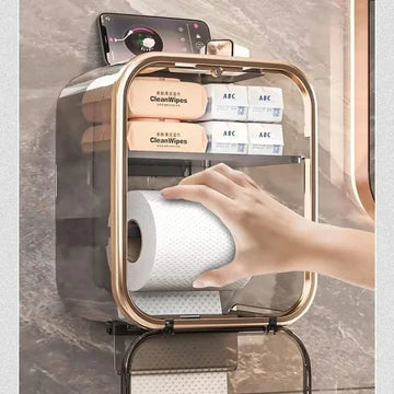 Wall mount Toilet paper Holder With a drawer