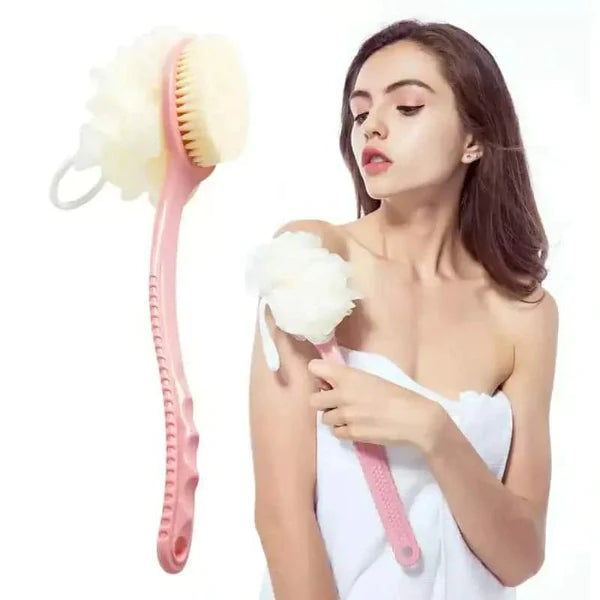 Double Sided Bathing Brush with Long Handle