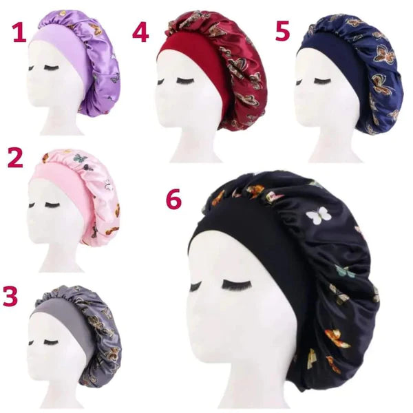Adults Floral Satin Bonnets
