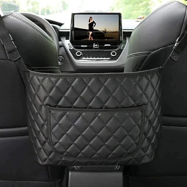 PU leather car in between seat organizer
