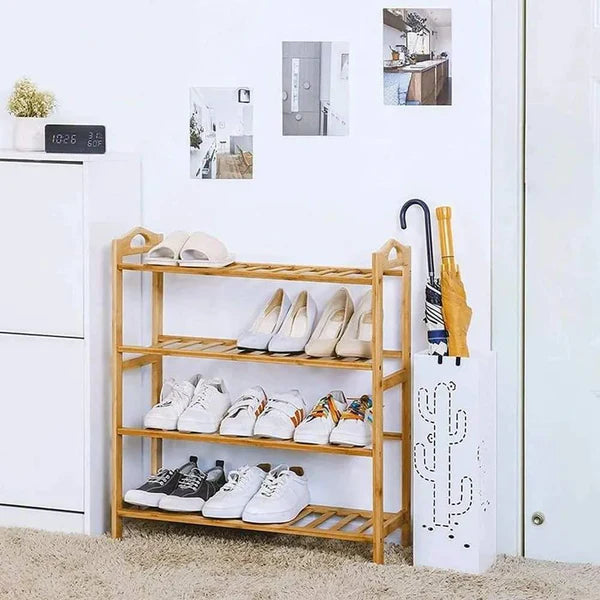 4 Layered Bamboo Shoe Rack