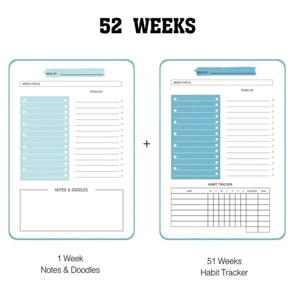 A5 52 weeks planner