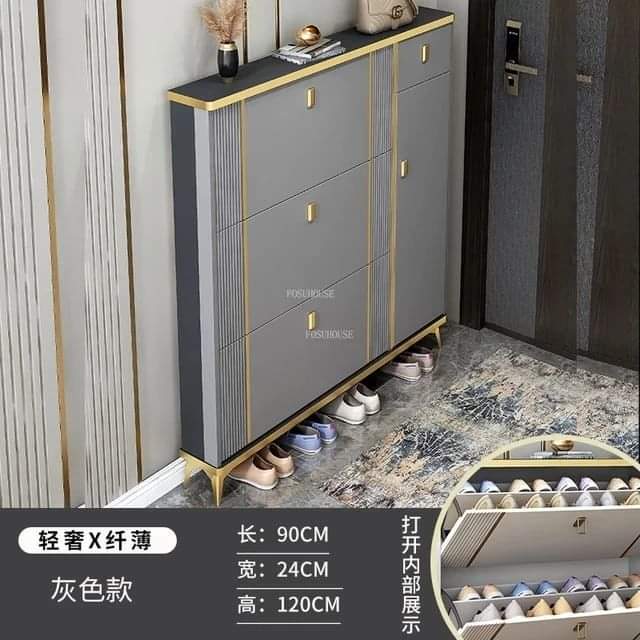 Bucket Flip Shoe Cabinet (Double Layer)
