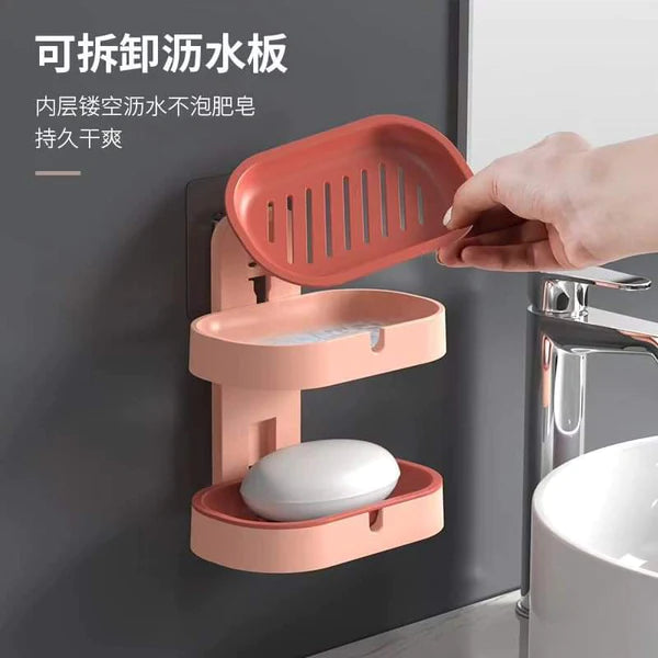 Double layer soap holder