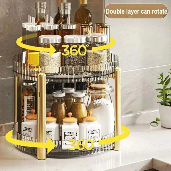 360° rotating 2 Tier Decorative Organizer