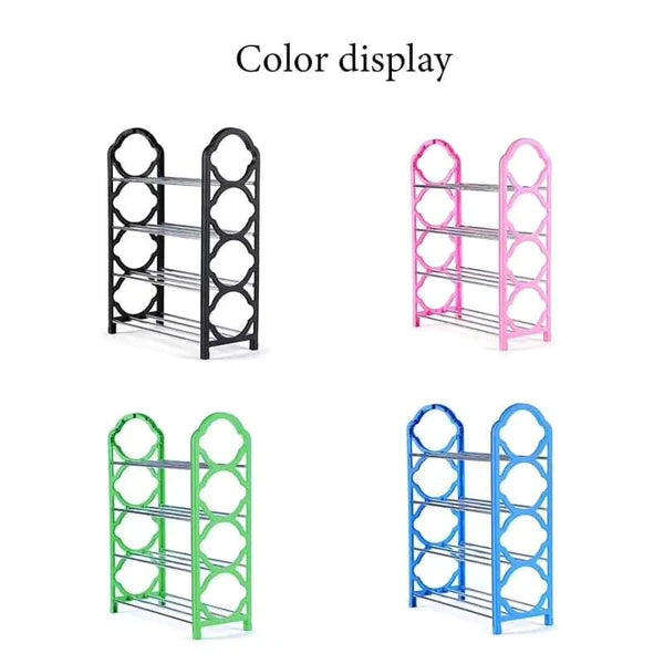 15Pair Single column portable shoe rack