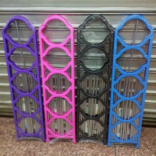 15Pair Single column portable shoe rack