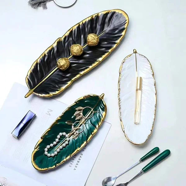 Nordic Gold Plating Ceramic Plate