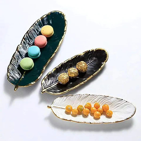 Nordic Gold Plating Ceramic Plate