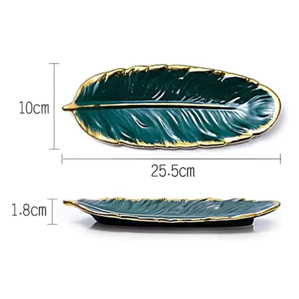 Nordic Gold Plating Ceramic Plate