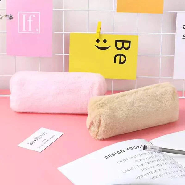 Plush pencil pouch pen bag