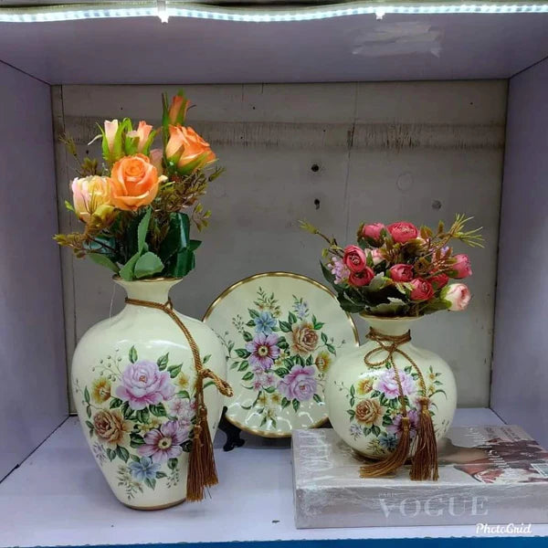 3pcs American Style Creative Indoor Pottery Flower Vase