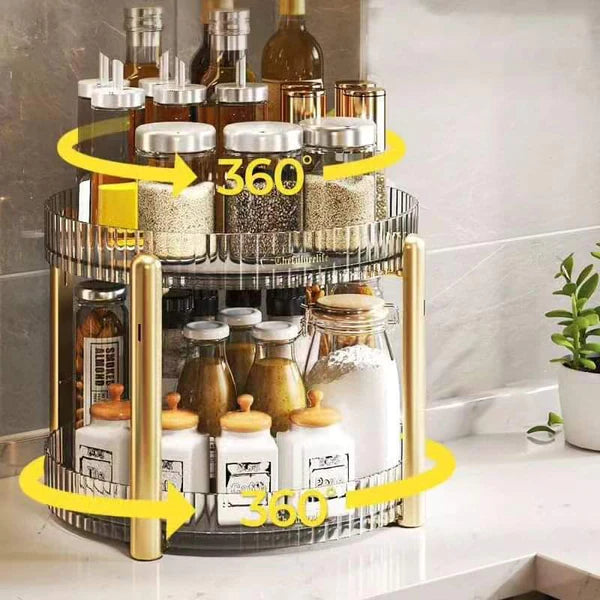 360° rotating 2 Tier Decorative Organizer