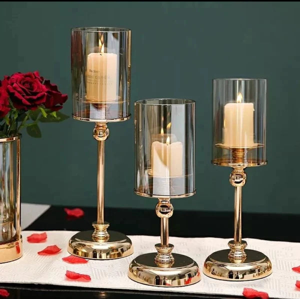 Luxury European golden candle holders Homelux Kenya