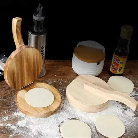 Wooden Dumpling Dough Press