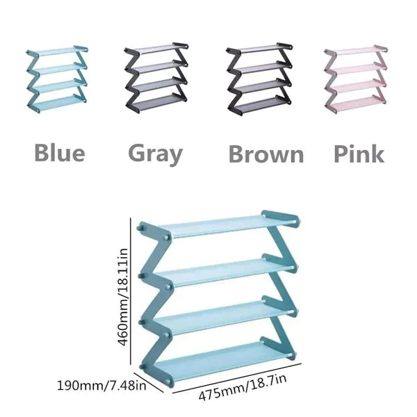 4Layer Mini shoe rack in pink