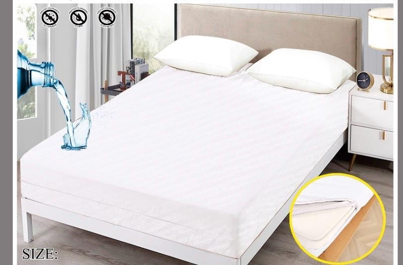 Quilted Fitted Mattress Pad Waterproof Mattress Protector