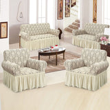 Streachable Sofa Cover with Skirting 7 seater 3.2.1.1