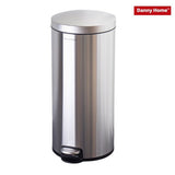Danny Home 30-Liter Stainless Steel Trash Can with Lid and Pedal