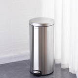 Danny Home 30-Liter Stainless Steel Trash Can with Lid and Pedal