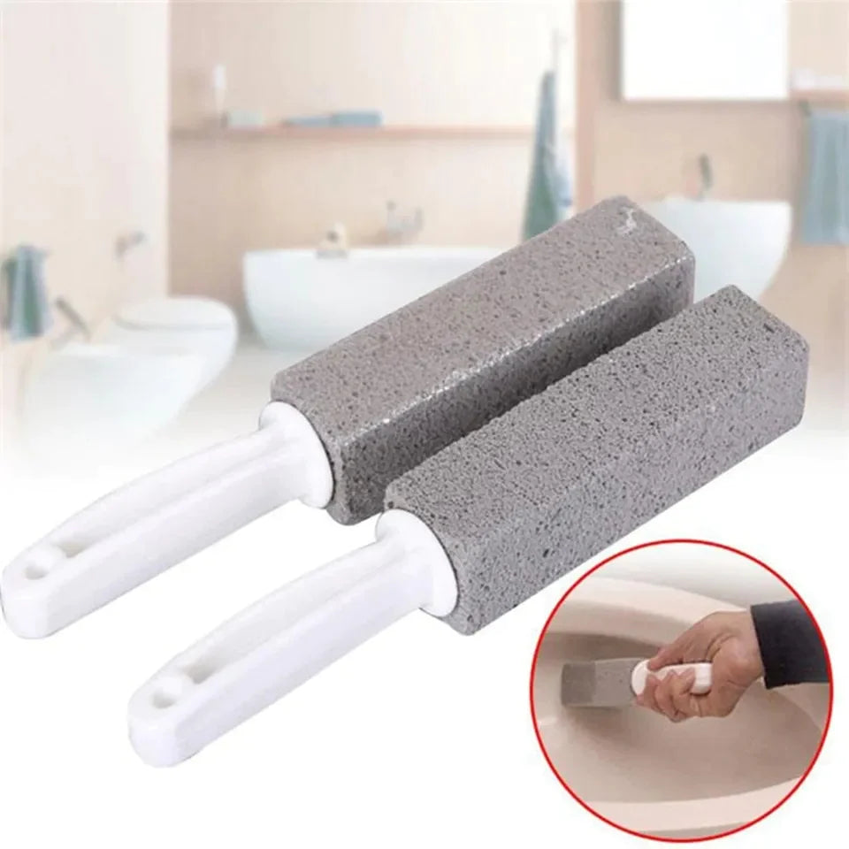 Pumice stone toilet scrubber