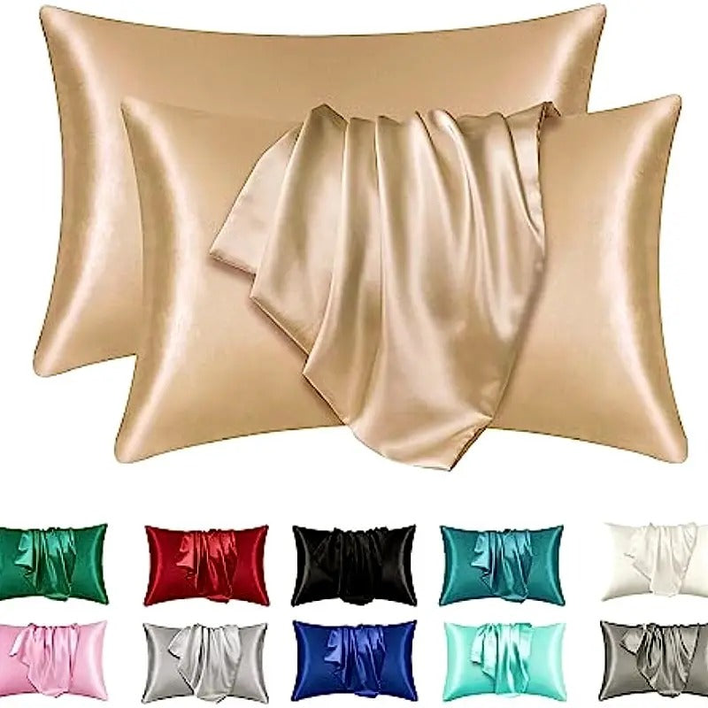 Silk Satin Pillowcase for Hair and Skin Set of 2, 50 * 75CM