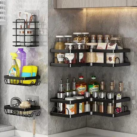 Shower Caddy Bathroom Organizer Pack Shampoo Holder Basket Shelves for Storage and Organization, Wall Suction Bath