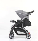 Reversible handle stroller with carrycot cup holder foot rest Reclining position