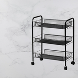 3 layer Multifunctional mesh design storage trolley