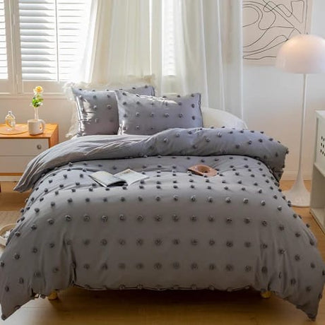 Luxury Tufted Dot Design Duvet cover set