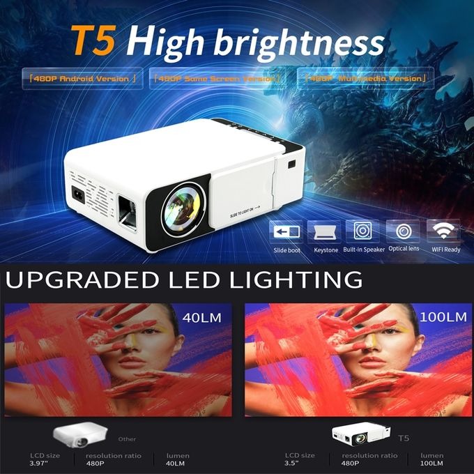 T5 100ANSI Lumens 480P Smart Android Projector