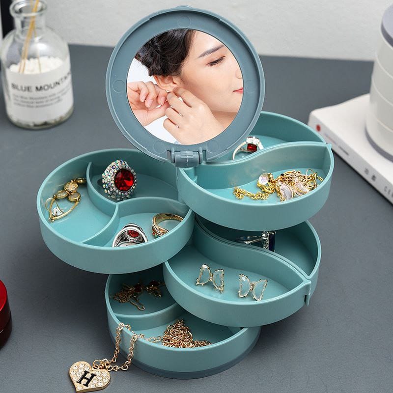 4 layer  rotating accessories storage  box