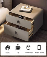 2 Drawer Nightstand, Modern Nightstand Decorative Table with Storage, Wooden Side Table Decorative Table for Bedroom, Living Room